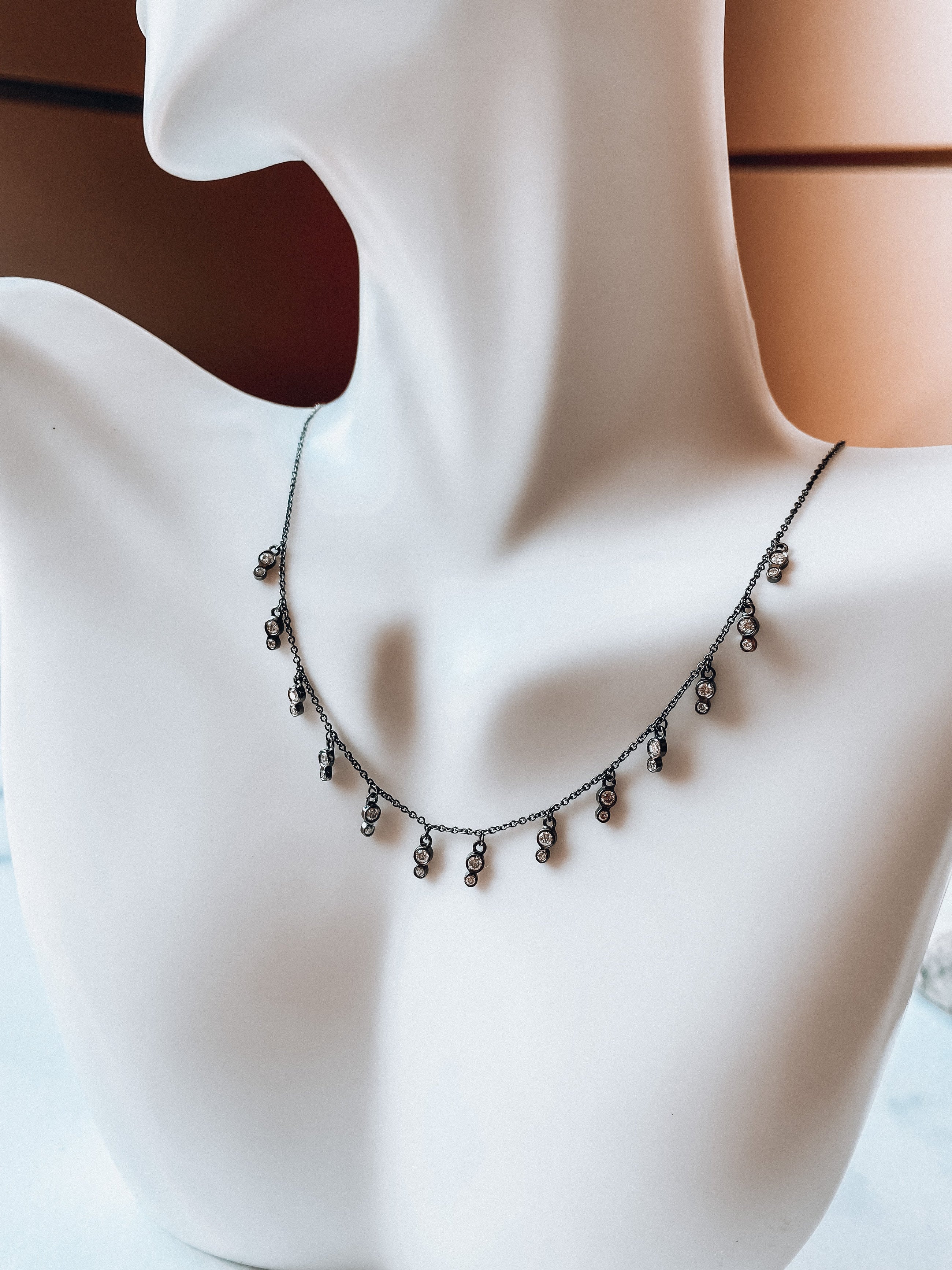Black Diamond Shaker Necklace