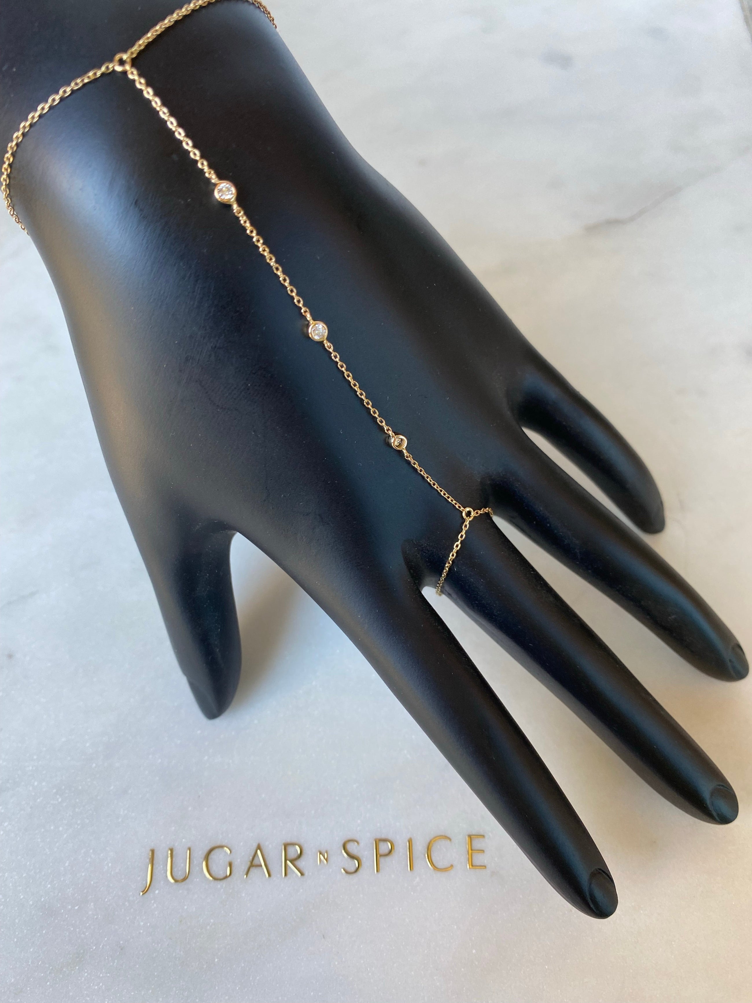 Trio Diamond Finger Bracelet