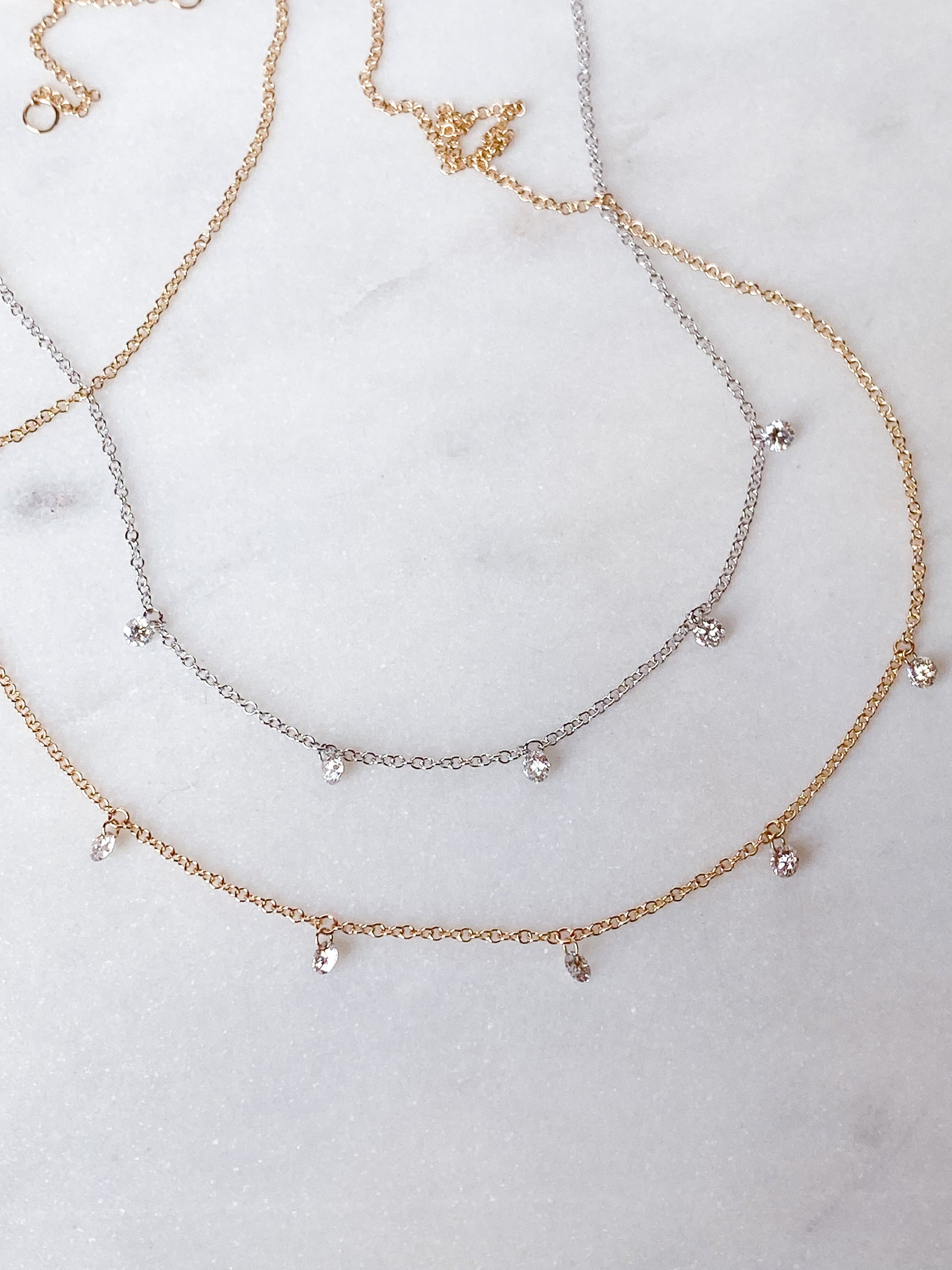 Floating Diamond Necklace