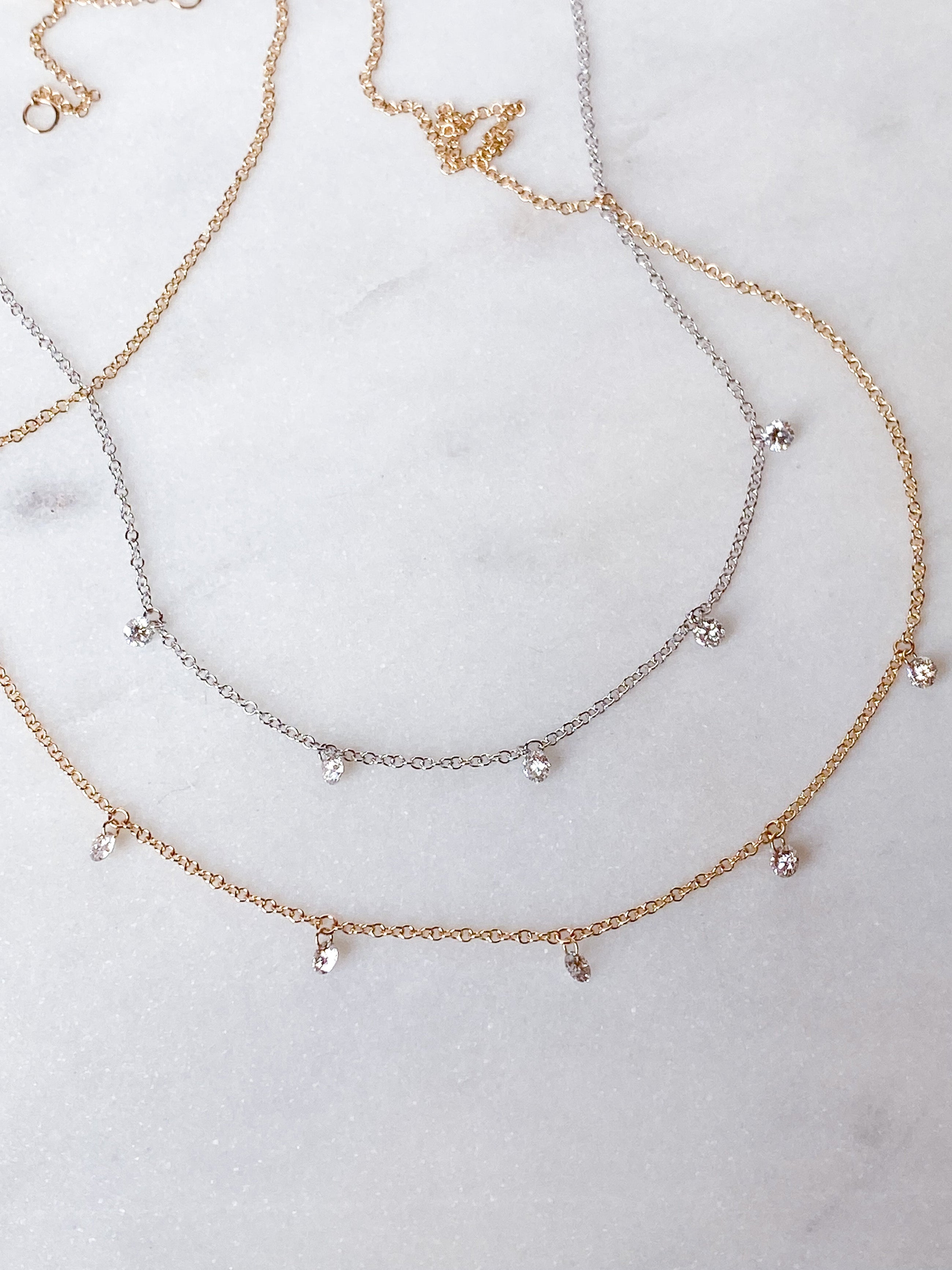 Floating Diamond Necklace