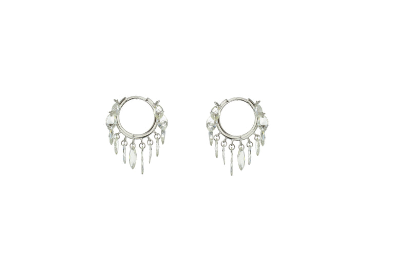 Rose Cut Marquise Shaker Earrings