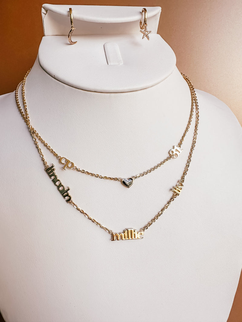 Three Name Necklace