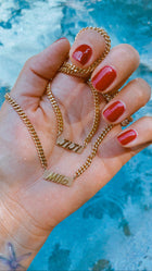 Custom 3D Gold Nameplate Necklace