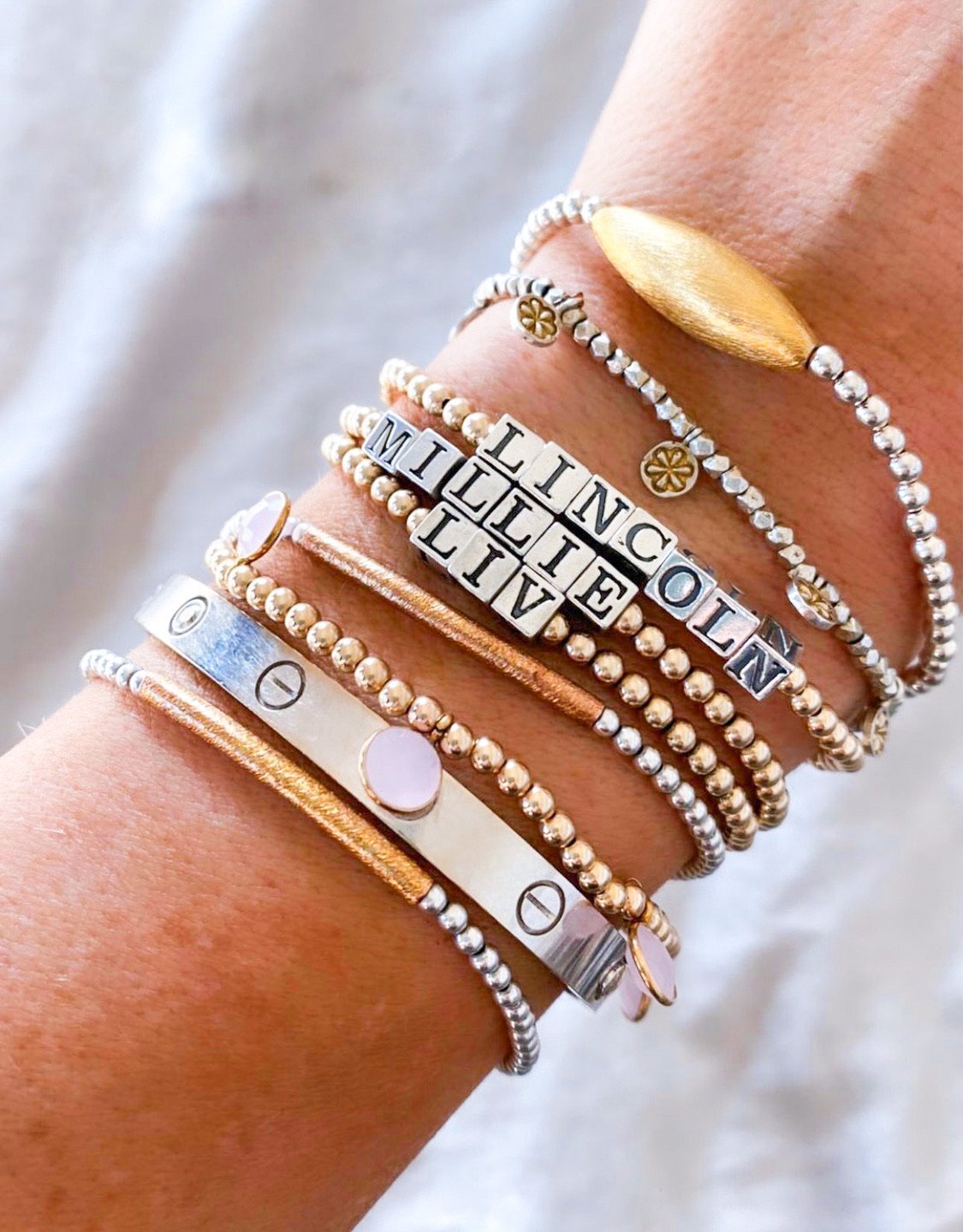 Clear Quartz Drop Bracelet