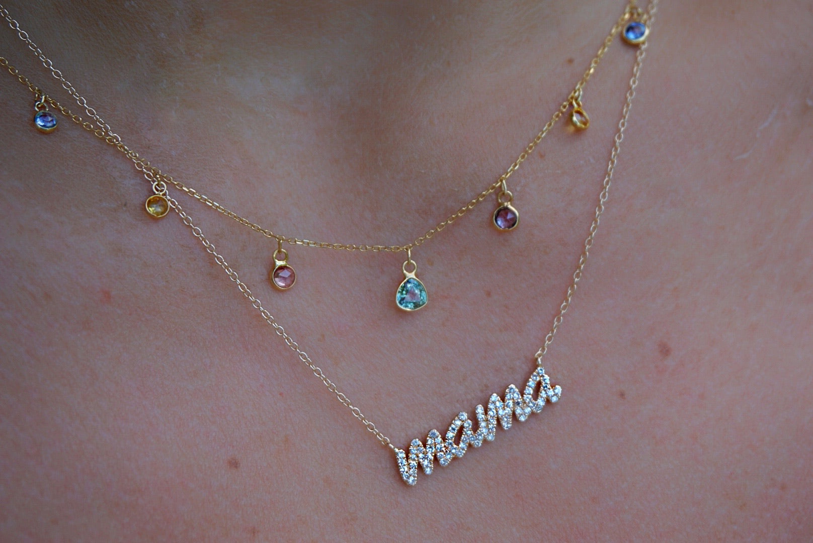 Diamond MAMA Necklace