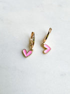 Mini Pink Heart Earrings