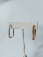 Crystal Rectangle Hoops