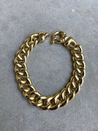 Gold Chain Bracelet ~ Curb