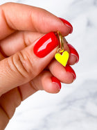 Enamel Heart Earrings