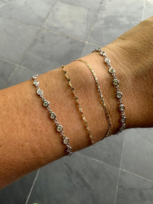 Diamond Bezel Chain Bracelet