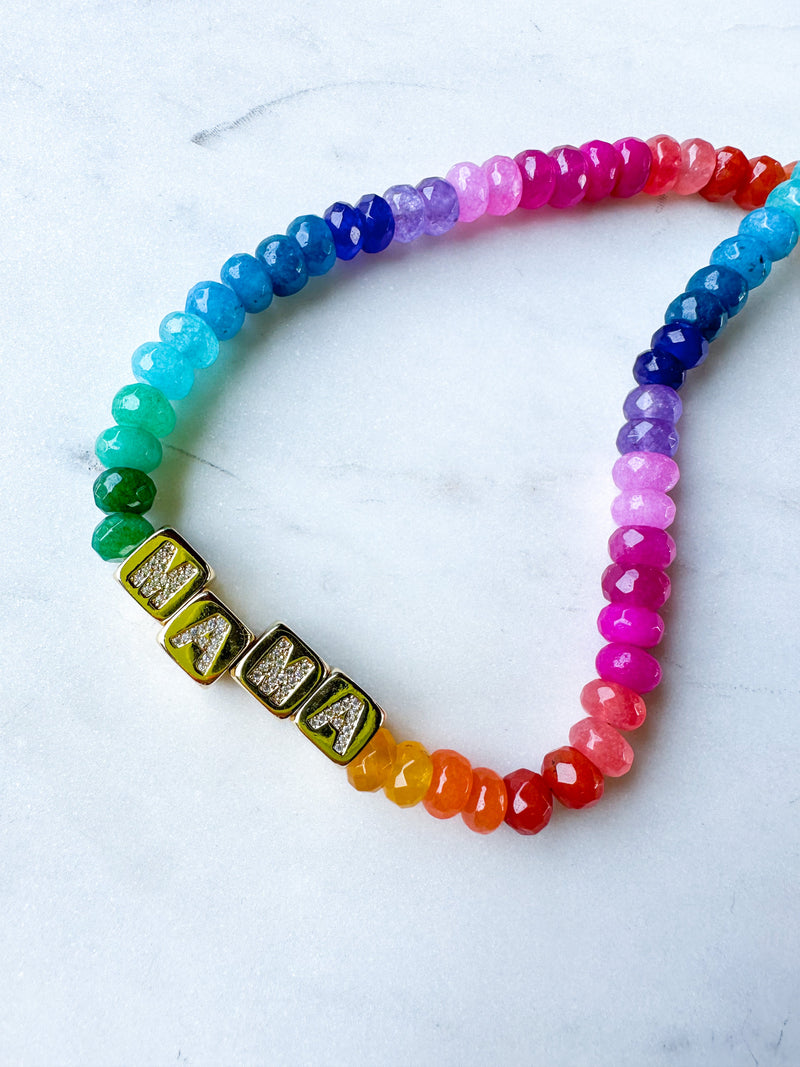Rainbow Jade MAMA Necklace