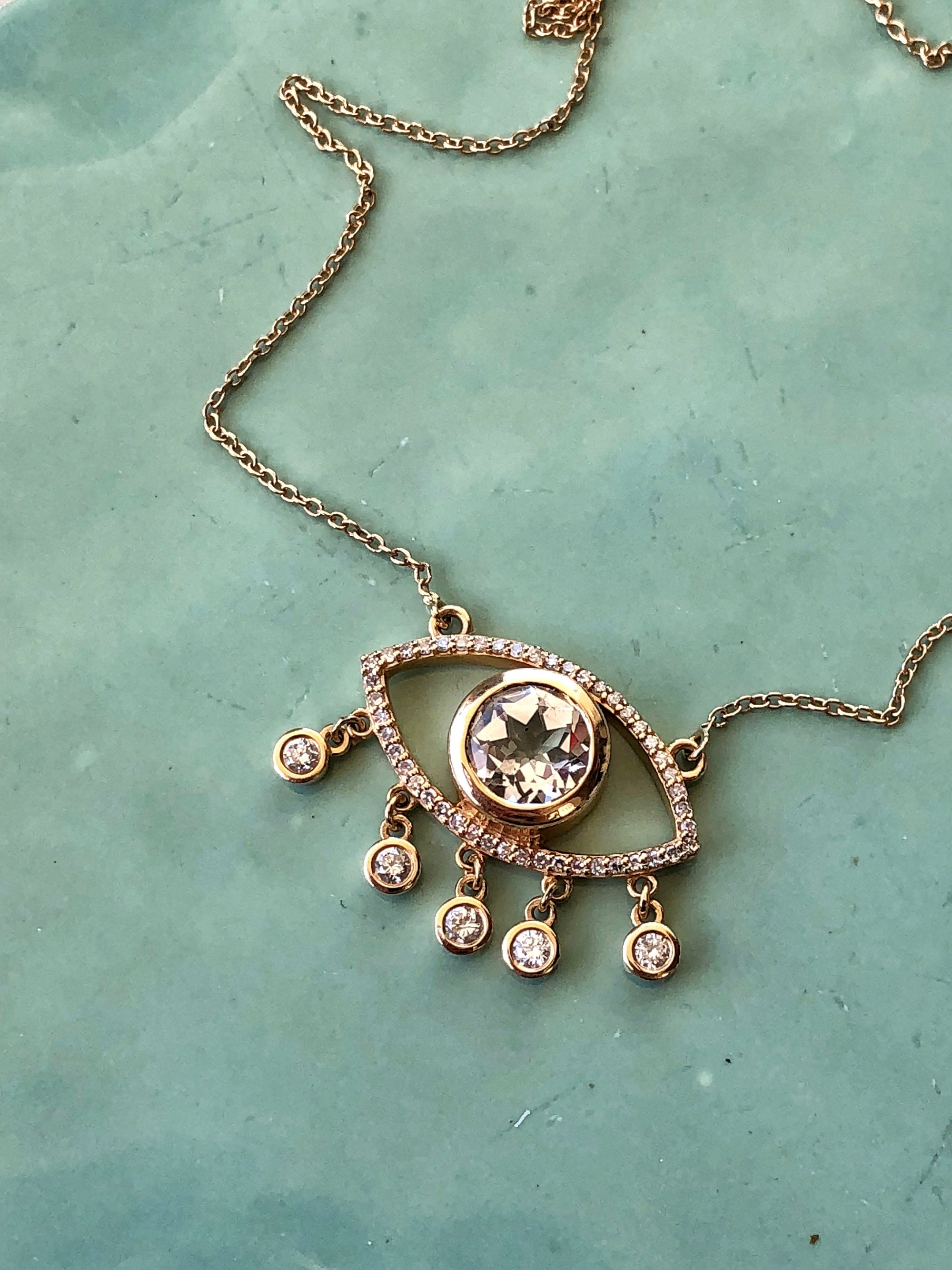Diamond Eye Shaker Necklace