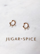 Trio Floating Diamond Huggies ~ Brilliant Cut