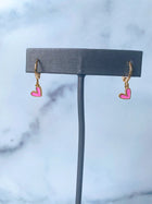 Mini Pink Heart Earrings