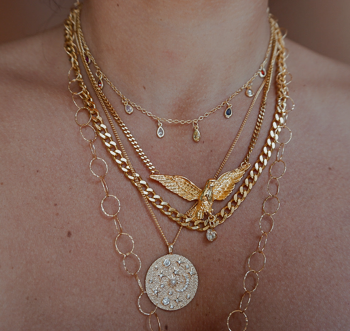 Crystal Rainbow Drop Necklace