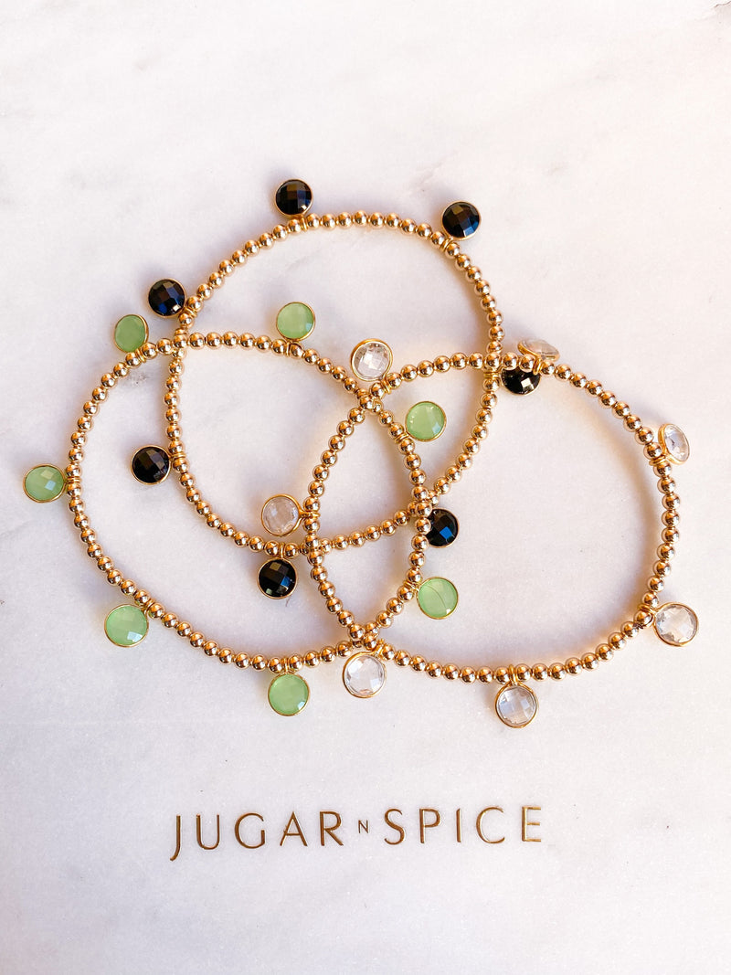 Clear Quartz Drop Bracelet