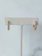 Crystal Rectangle Hoops