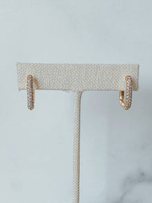 Crystal Rectangle Hoops