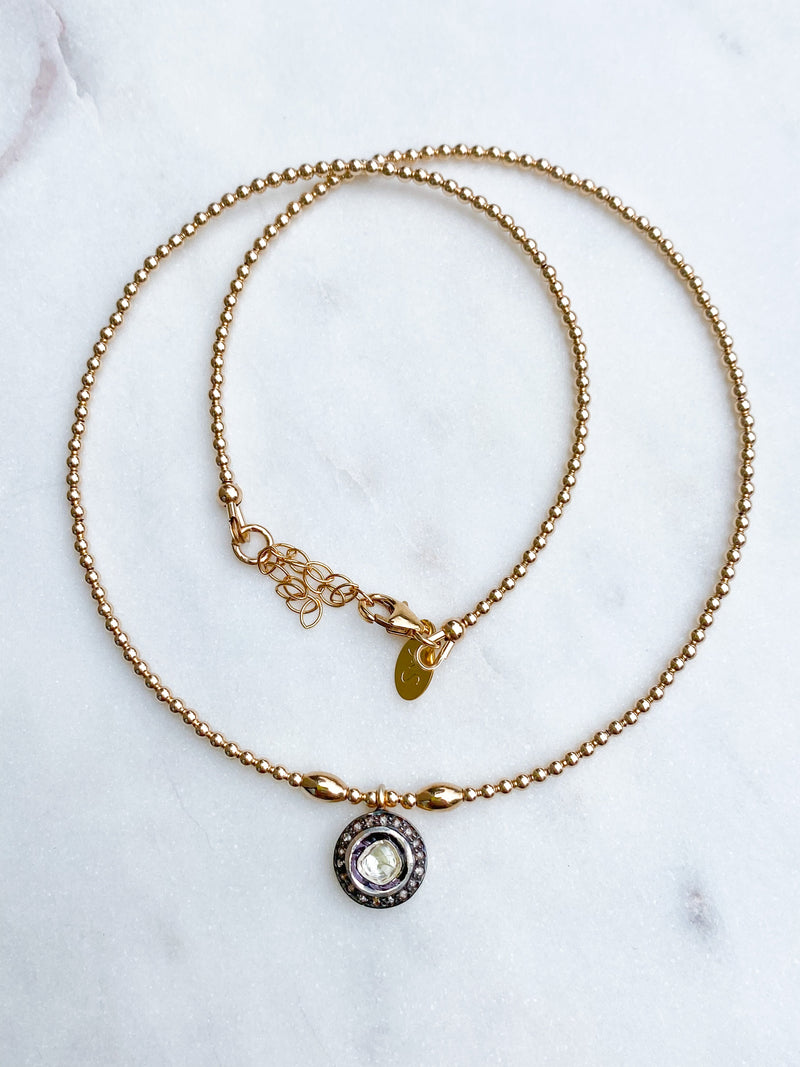 Raw Diamond Charm Necklace