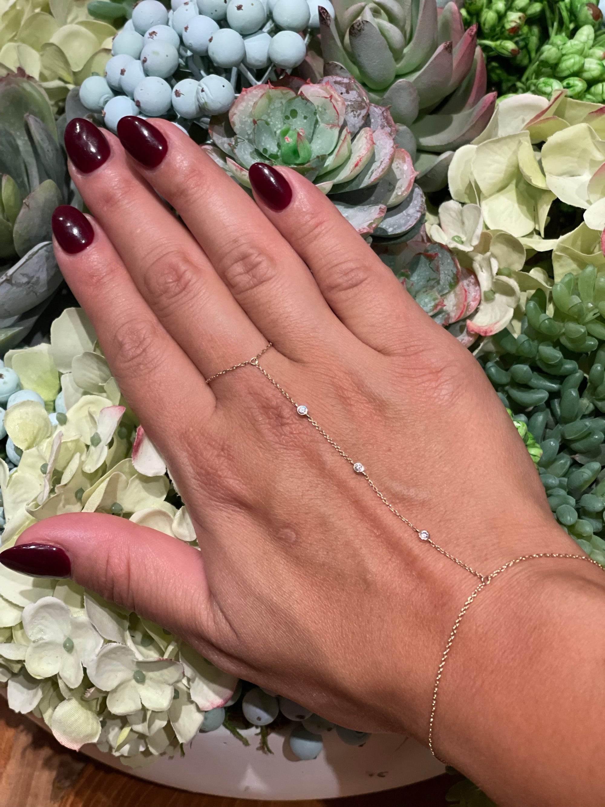 Trio Diamond Finger Bracelet