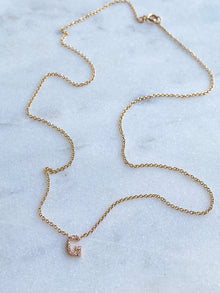 Nano Diamond Initial Necklace