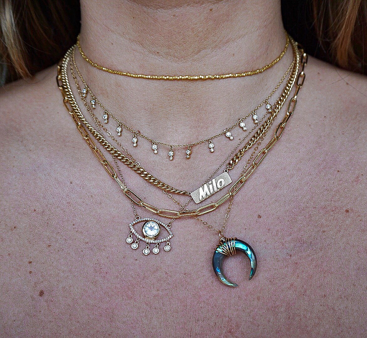 Diamond Eye Shaker Necklace