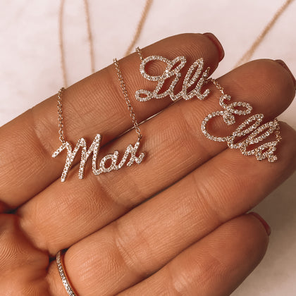 Fine jewelry name on sale necklace